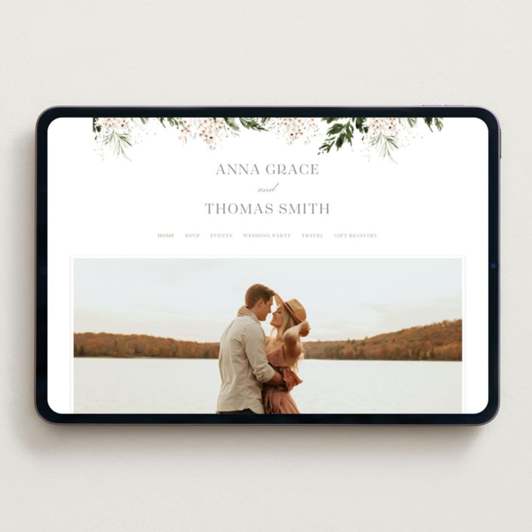 "Grace" - Wedding Website in Porcelain by Leah Bisch - Desktop Design