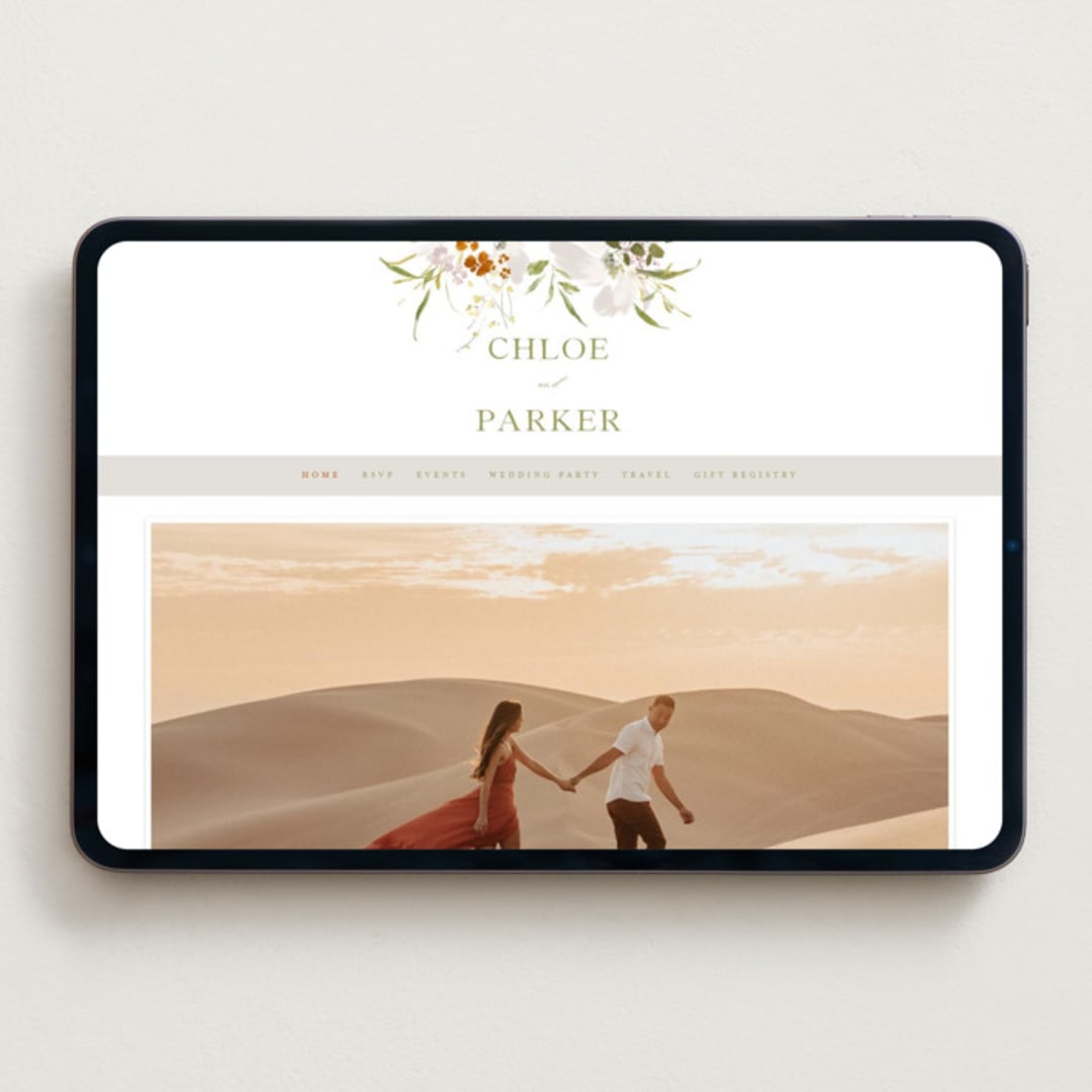 "Meadow Burst" - Wedding Website in Meadow by Grace Kreinbrink - Desktop Design
