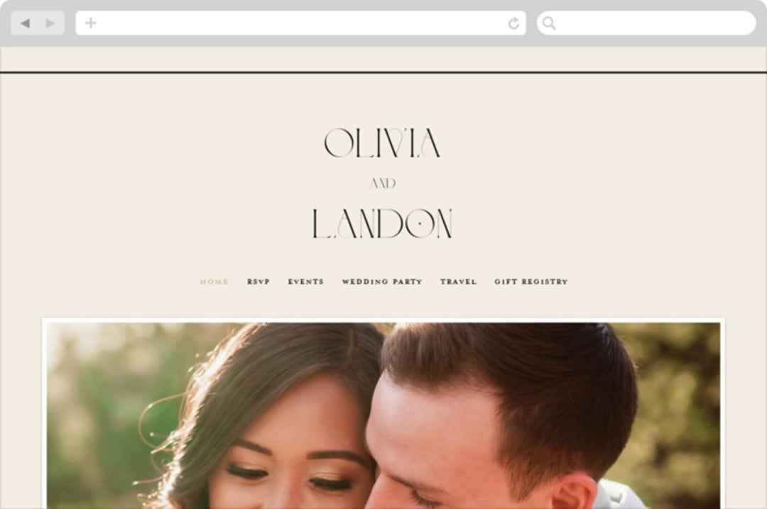 "The Manor" - Wedding Website in Buff by Pixel and Hank - Desktop Design