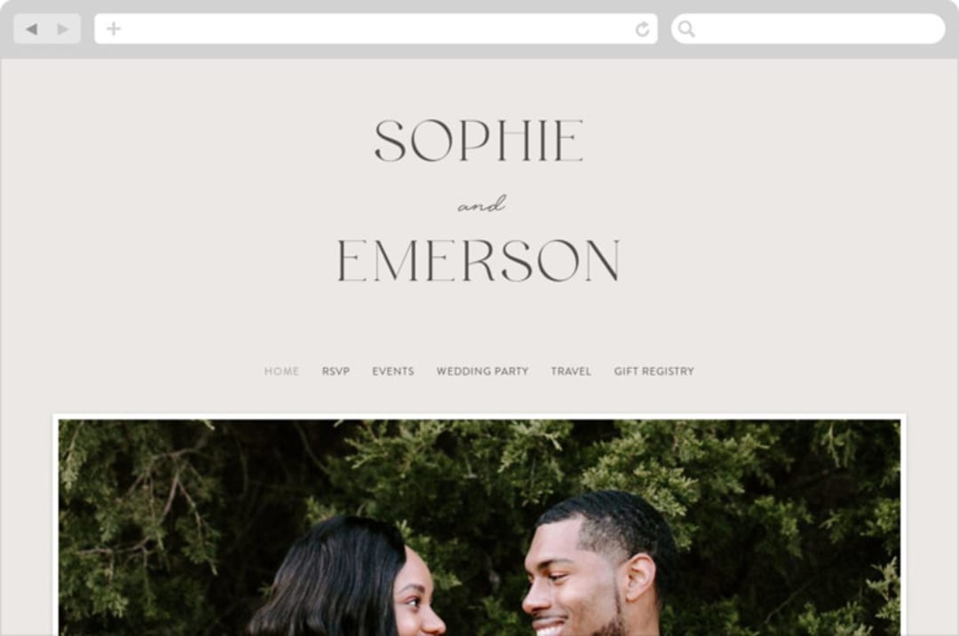 "classic names" - Wedding Website in Ivory by Susan Asbill - Desktop Design