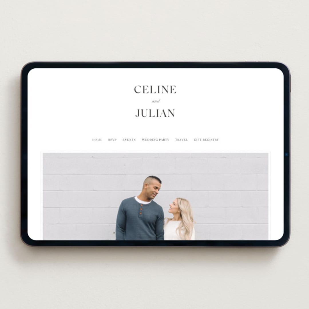 "CELINE" - Wedding Website in Opal by Melanie Kosuge - Desktop Design