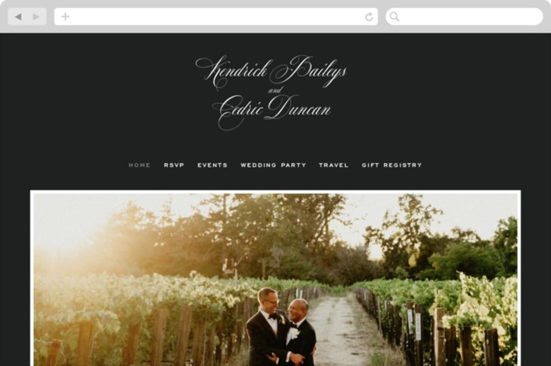"schiacciata" - Wedding Website in Black Dahlia by chocomocacino - Desktop Design