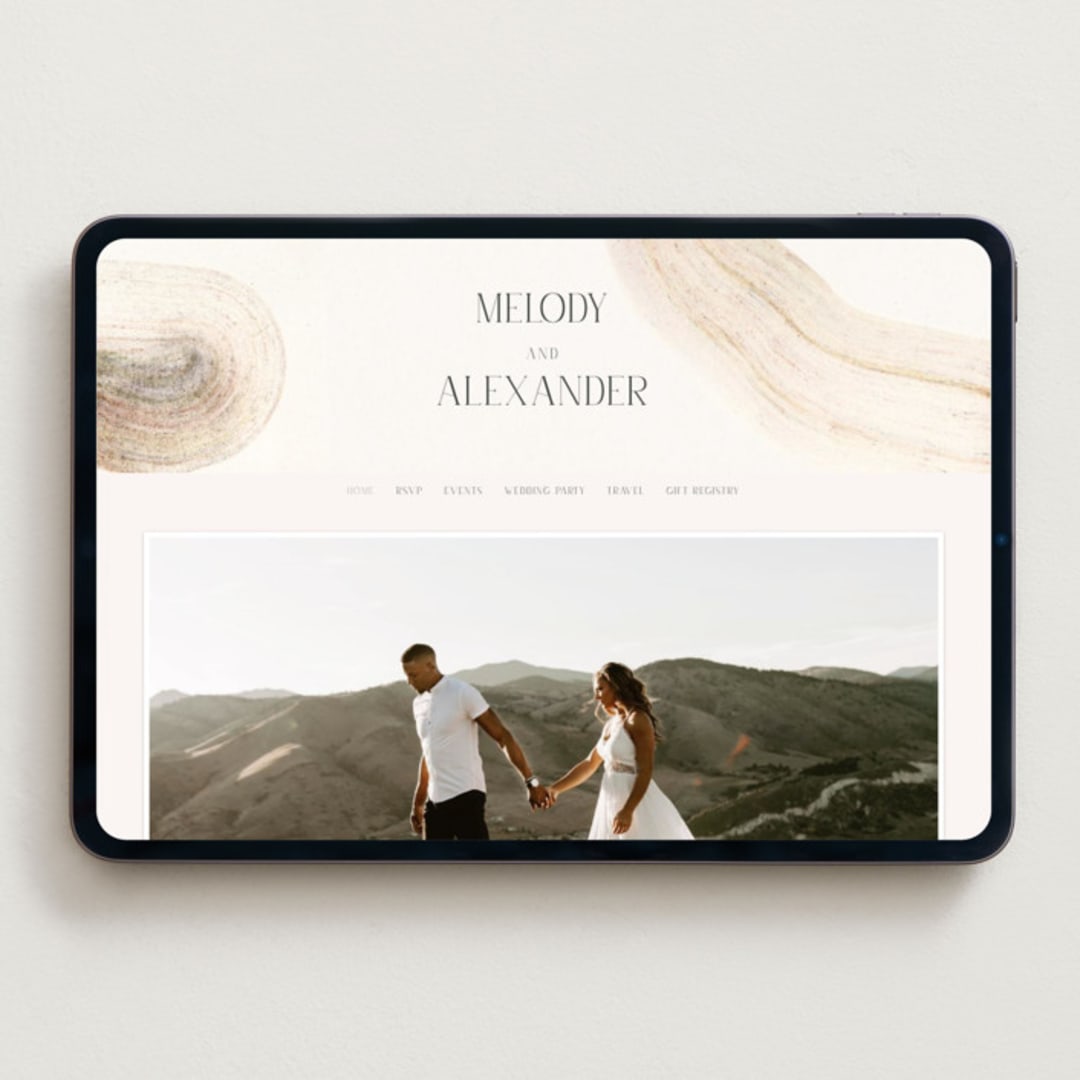 "gentleness" - Wedding Website in Sand by Sumak Studio - Desktop Design