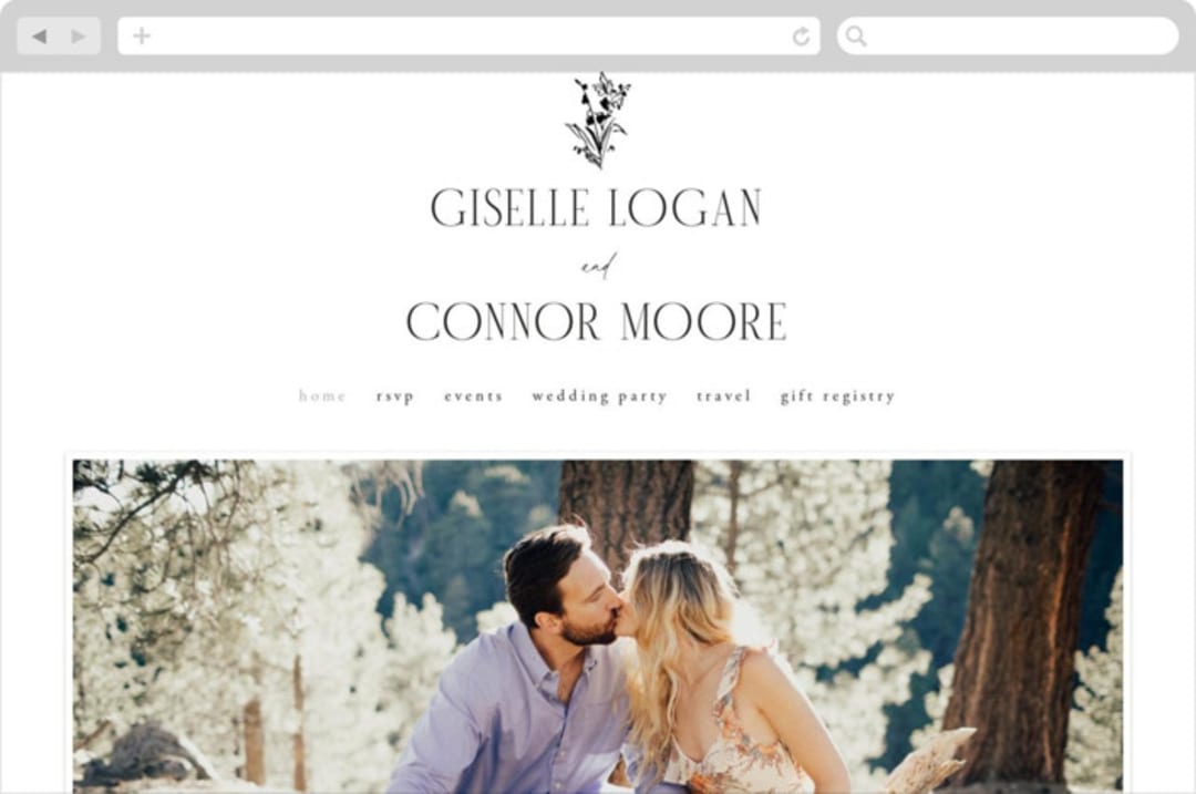 "Quintessential" - Wedding Website in Cotton by Everett Paper Goods - Desktop Design