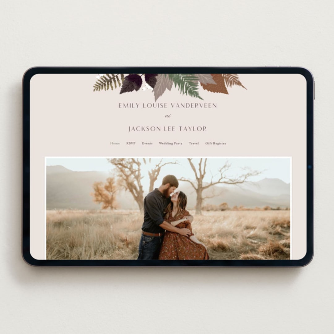 "Autumnal" - Wedding Website in Natural by Alethea and Ruth - Desktop Design