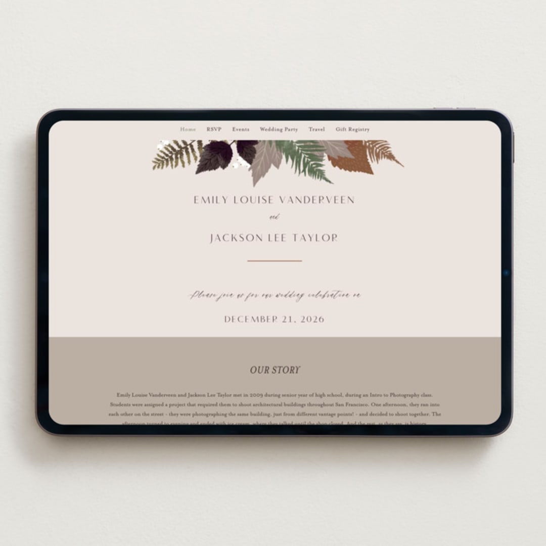 "Autumnal" - Wedding Website in Natural by Alethea and Ruth - Desktop Design