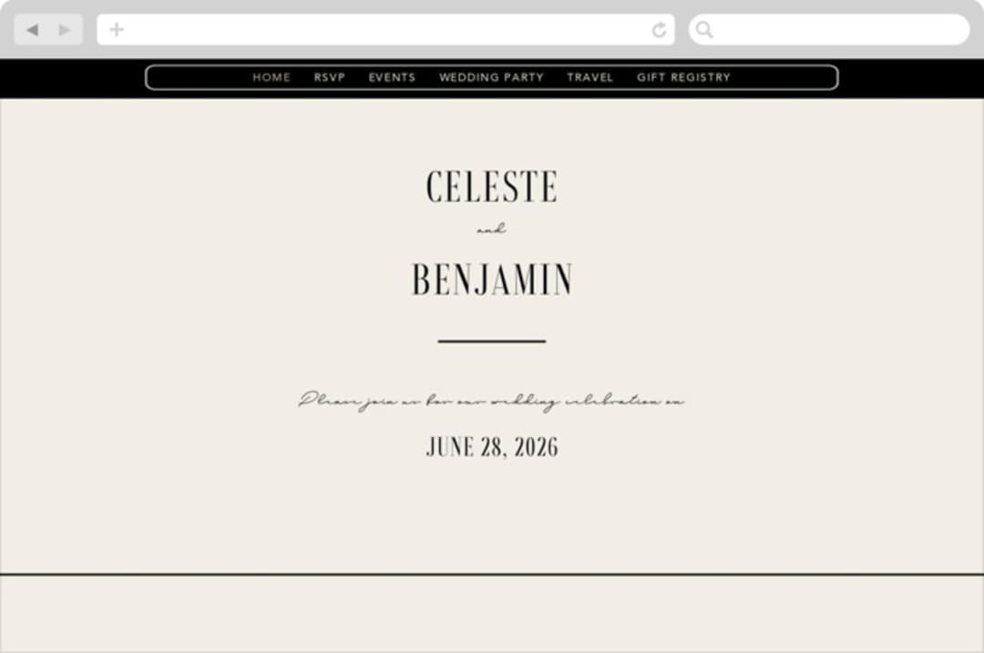 "Everlasting" - Wedding Website in Cotton by FRANI - Desktop Design
