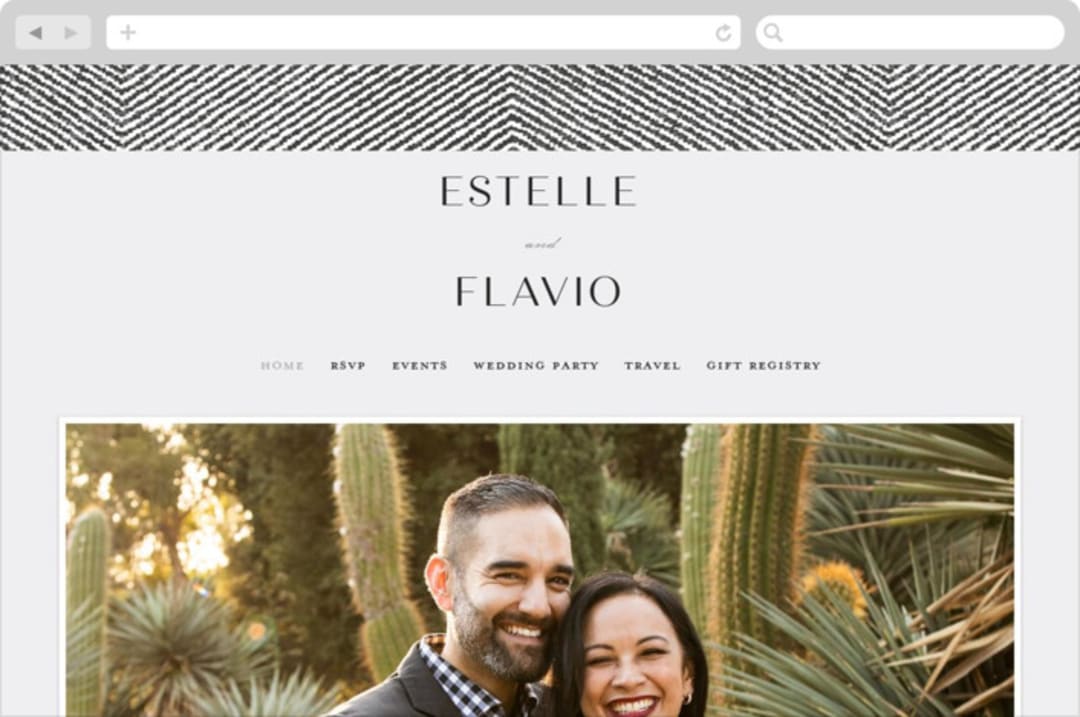 "Elegant Ethno" - Wedding Website in Noir by FRANI - Desktop Design