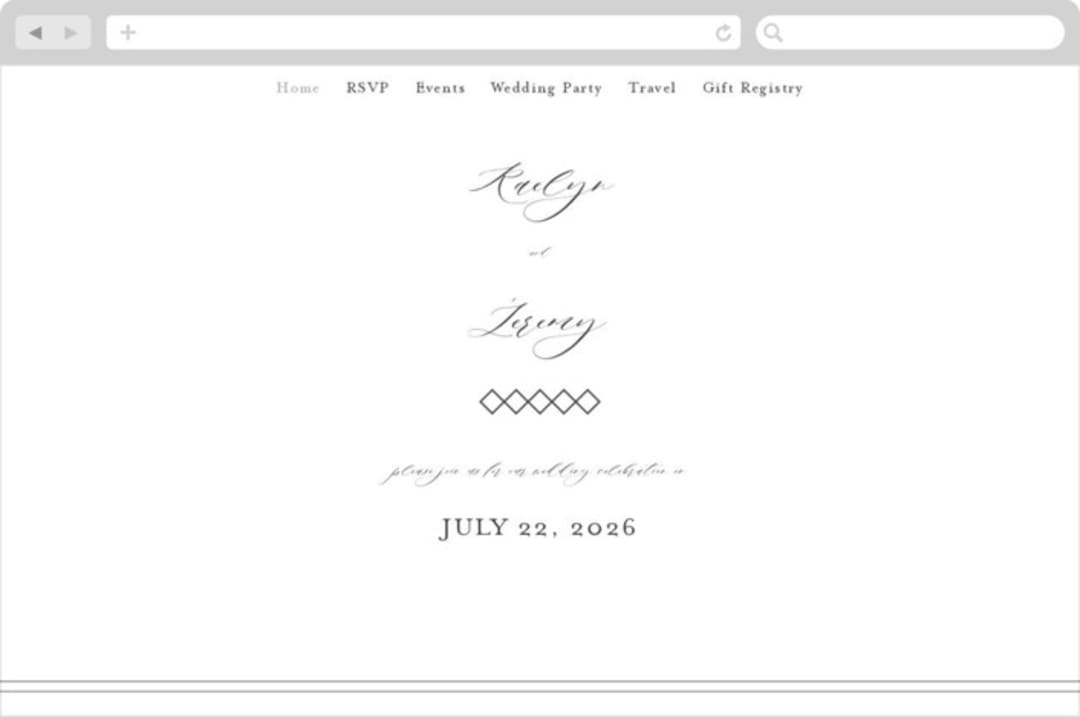 "Minimalist Photo" - Wedding Website in Ivory by Nicole Walsh - Desktop Design