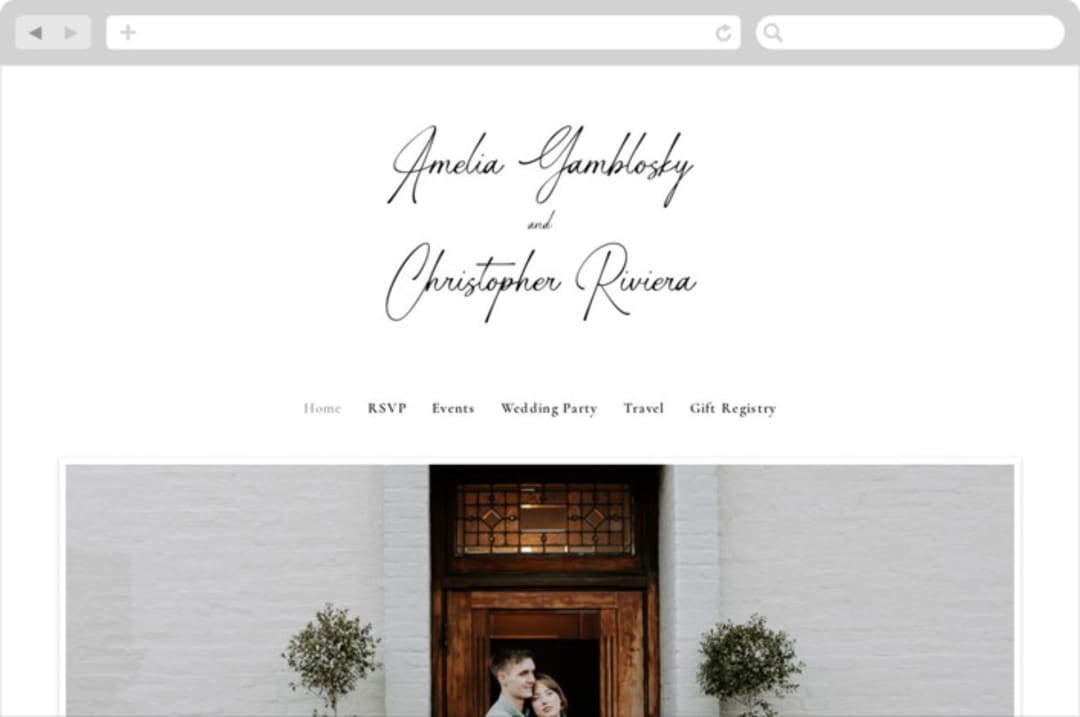 "Opera" - Wedding Website in Tuxedo by Jackie Mangiolino - Desktop Design