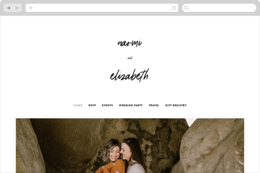 "Allure" - Wedding Website in Cloud by JoAnn Jinks - Desktop Design