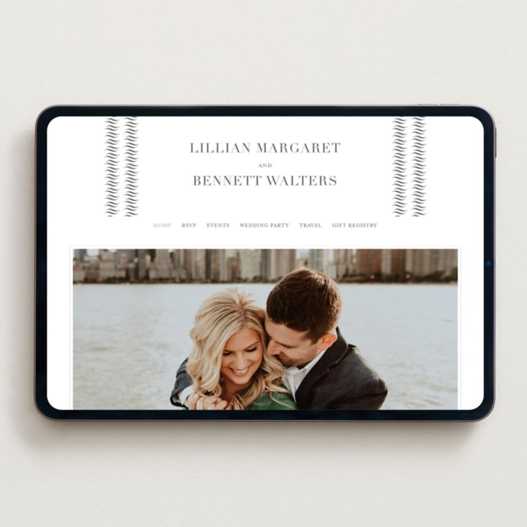 "Charleston" - Wedding Website in Fog by Megan Davis - Desktop Design