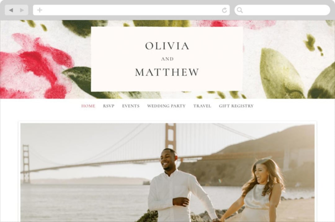 "Wild Roses" - Wedding Website in Bush by Sumak Studio - Desktop Design