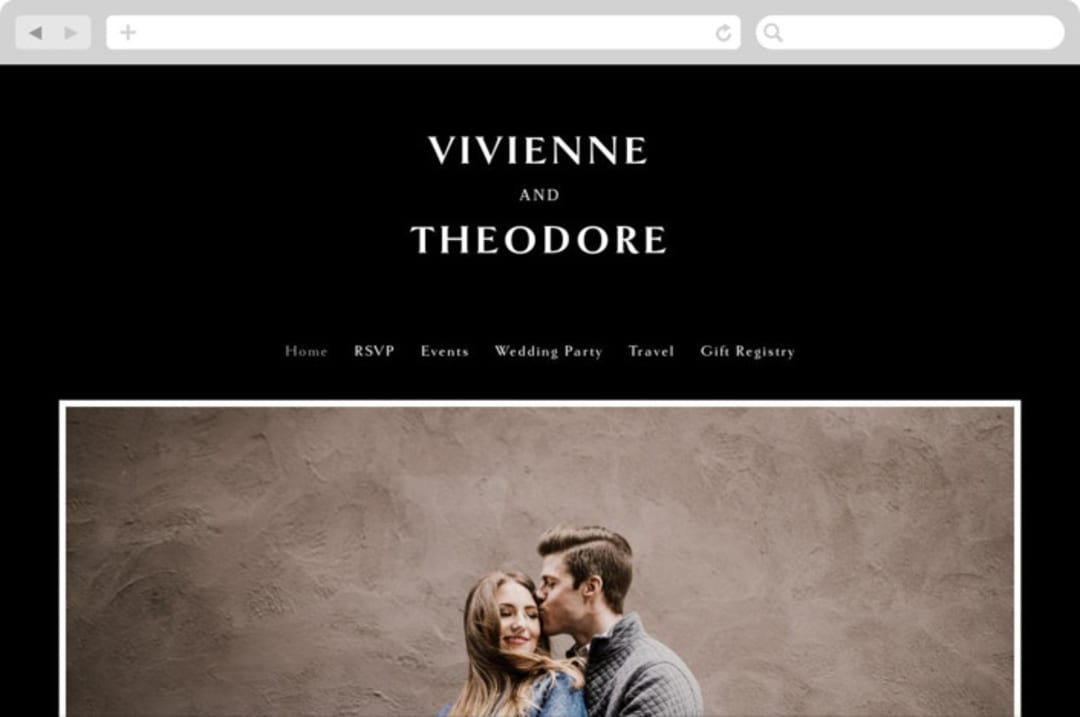 "A formal request" - Wedding Website in Jet by Lea Delaveris - Desktop Design