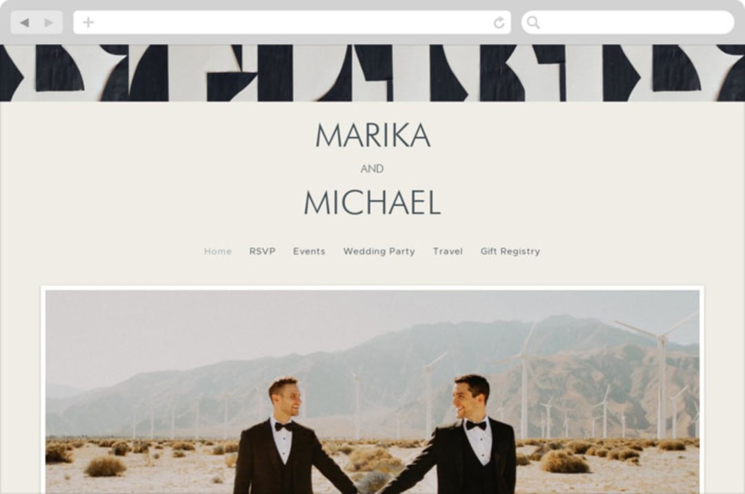 "Modern Marriage" - Wedding Website in Cream by cyrille gulassa - Desktop Design