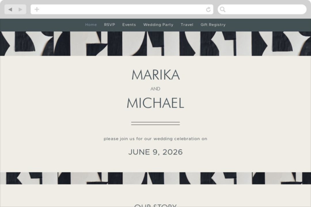 "Modern Marriage" - Wedding Website in Cream by cyrille gulassa - Desktop Design