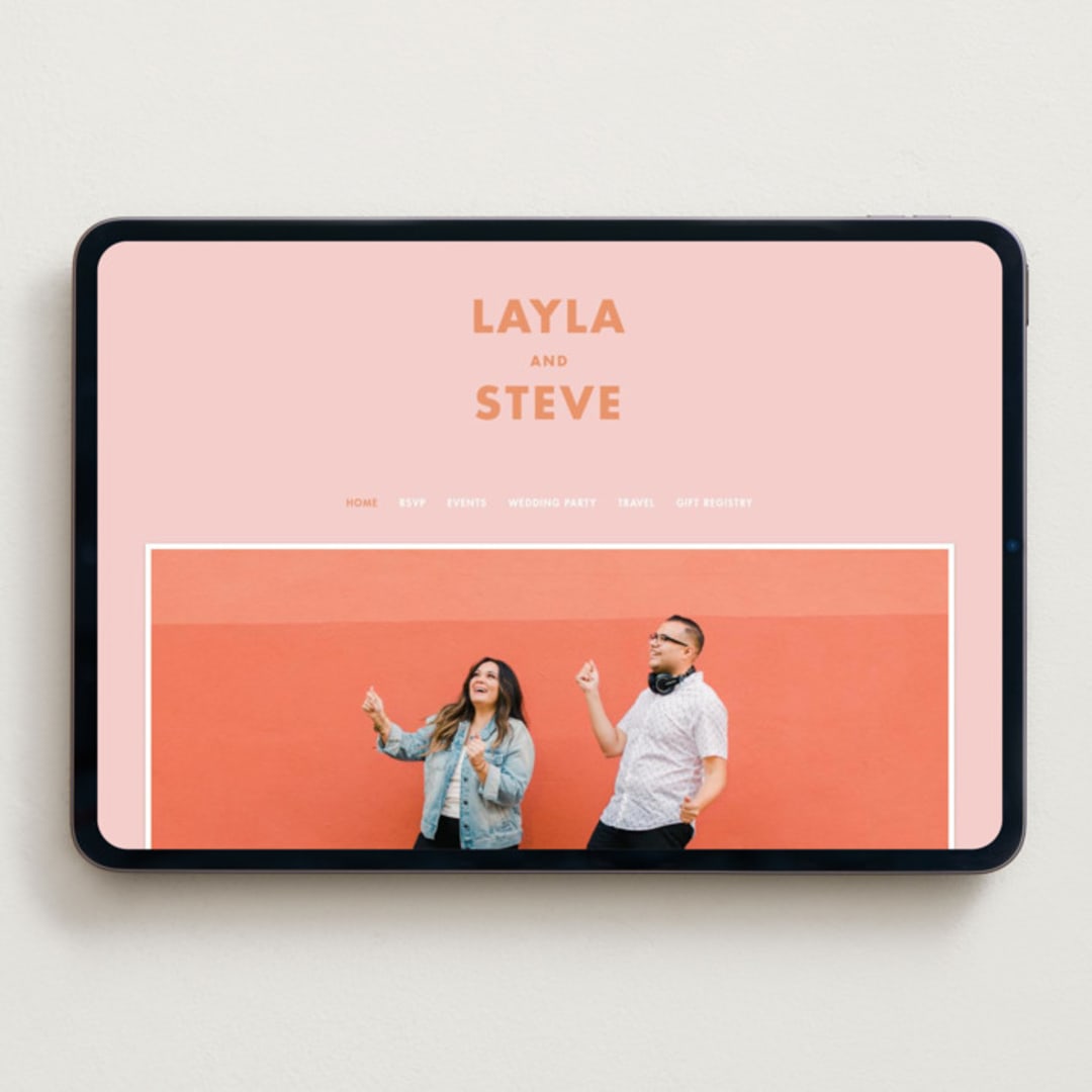 "Bubblegum" - Wedding Website in Candy by Catherine Culvenor - Desktop Design