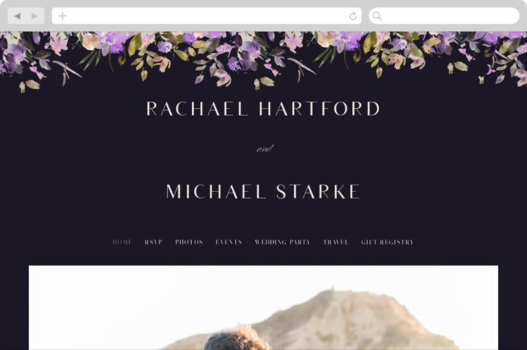 "goddess" - Wedding Website in Midnight by Lori Wemple - Desktop Design