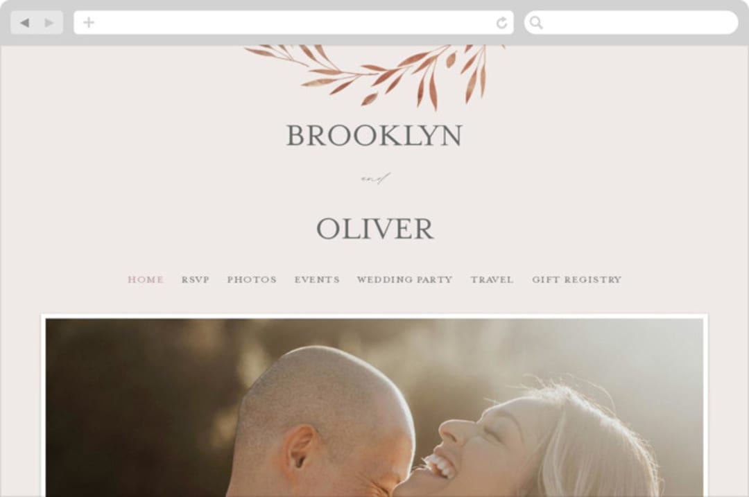 "Lennox" - Wedding Website in Harvest by Kristie Kern - Desktop Design