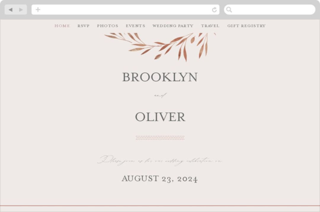 "Lennox" - Wedding Website in Harvest by Kristie Kern - Desktop Design