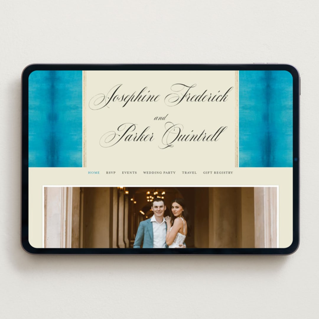 "Josephine" - Wedding Website in Marine by Jackie Crawford - Desktop Design