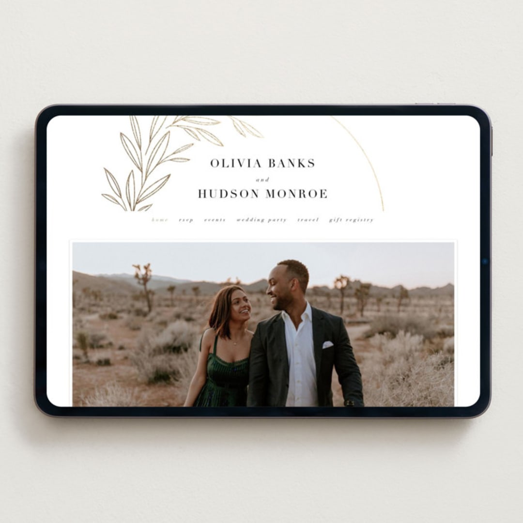 "Bianca" - Wedding Website in Ink by Kristie Kern - Desktop Design