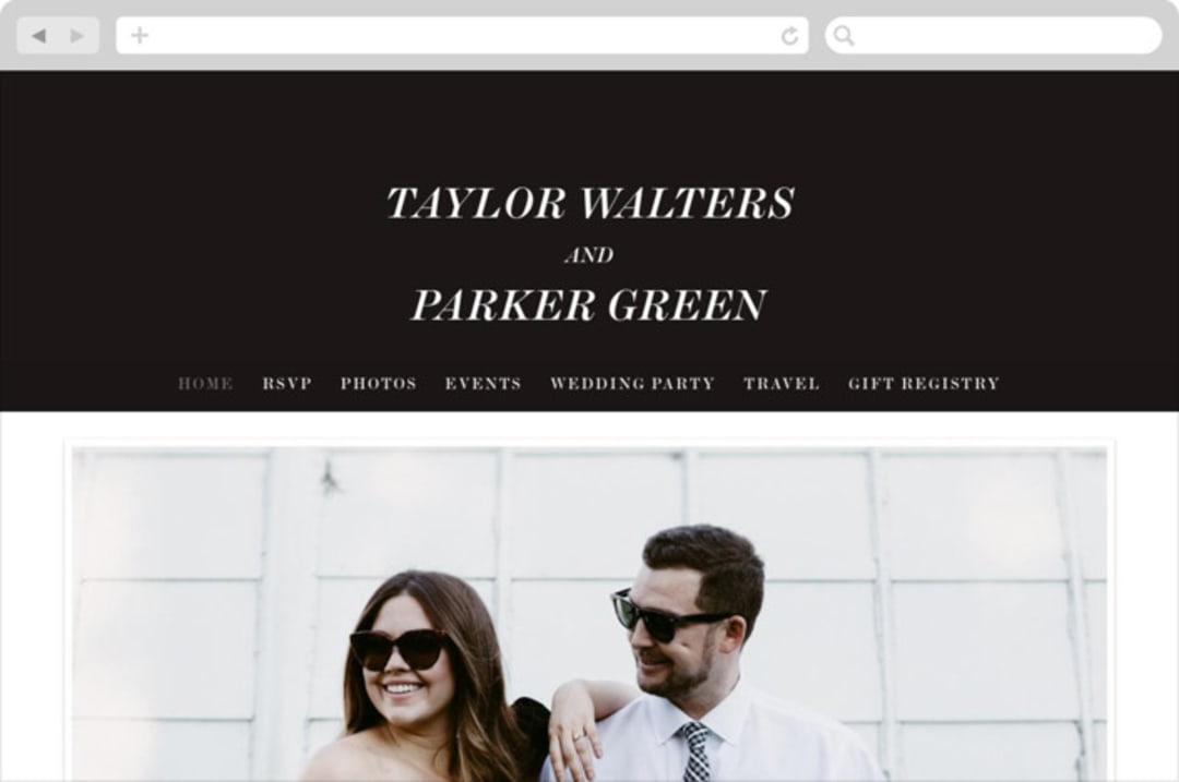 "Slanted" - Wedding Website in Noir by Drango Design - Desktop Design
