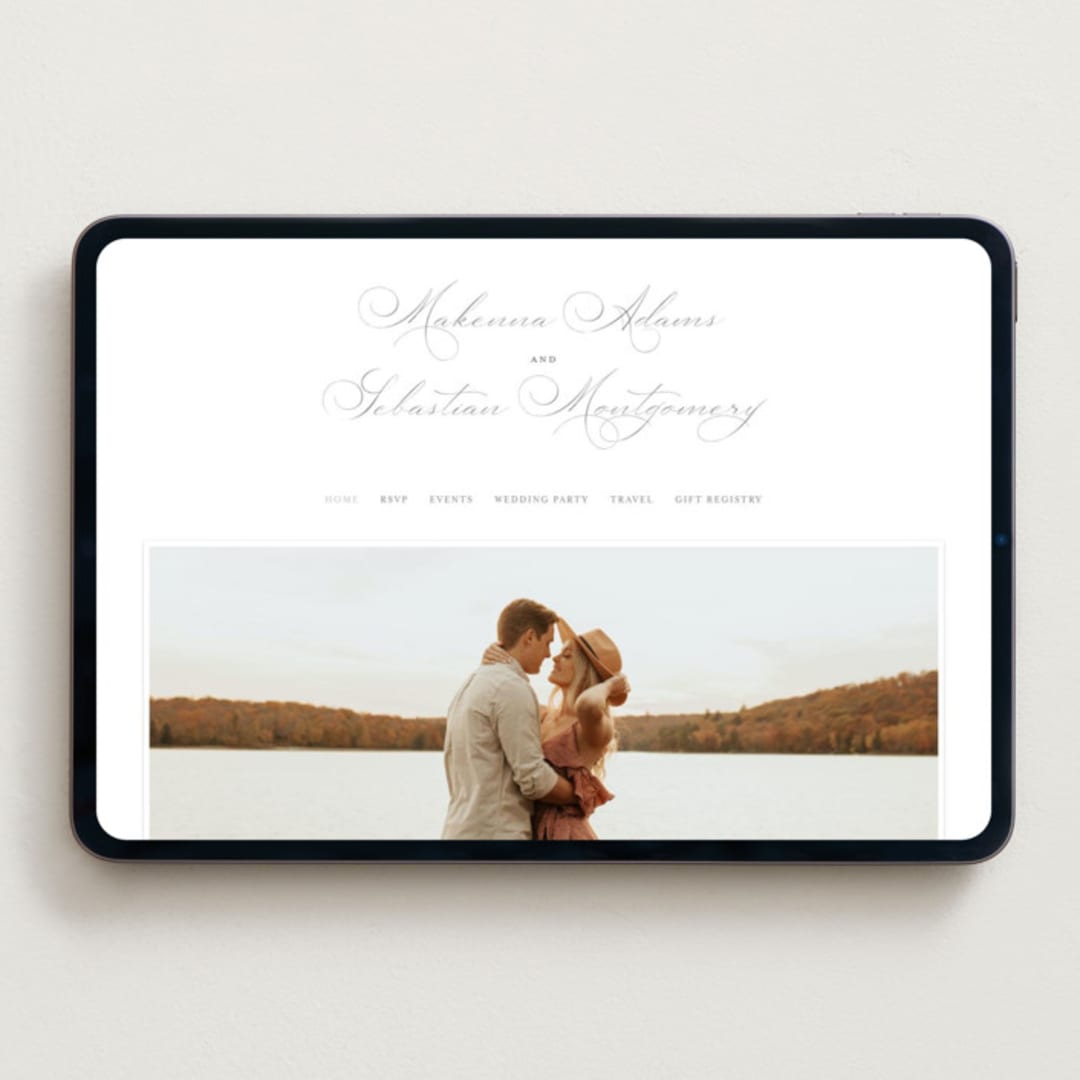 "Love Letters" - Wedding Website in Love Letters by Wildfield Paper Co - Desktop Design