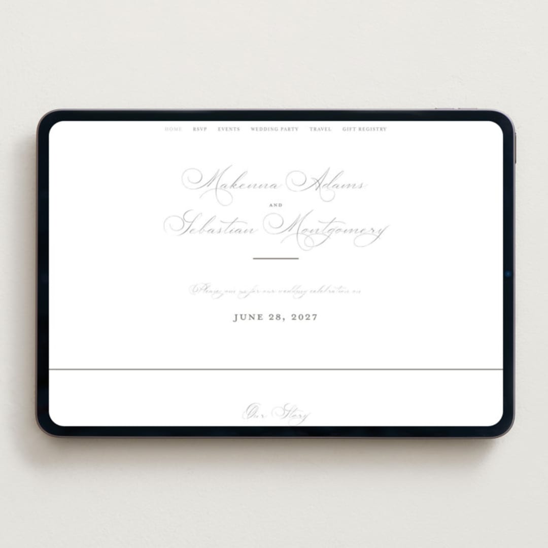"Love Letters" - Wedding Website in Love Letters by Wildfield Paper Co - Desktop Design