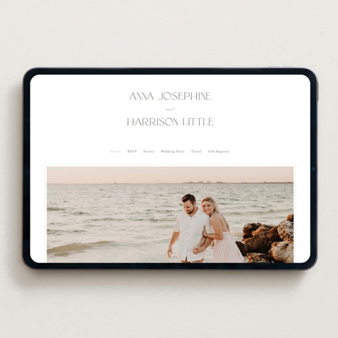 "sway" - Wedding Website in Graphite by Laura Hankins - Desktop Design