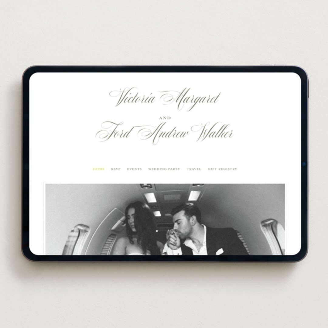 "Putnam" - Wedding Website in Moss by Megan Davis - Desktop Design