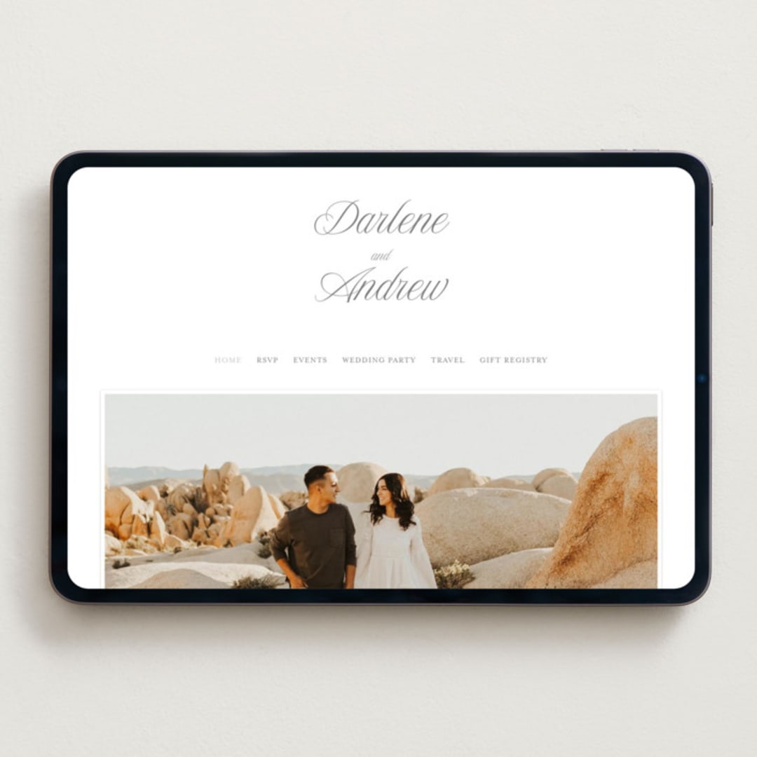 "Icon" - Wedding Website in Gravel by Vera Lim - Desktop Design