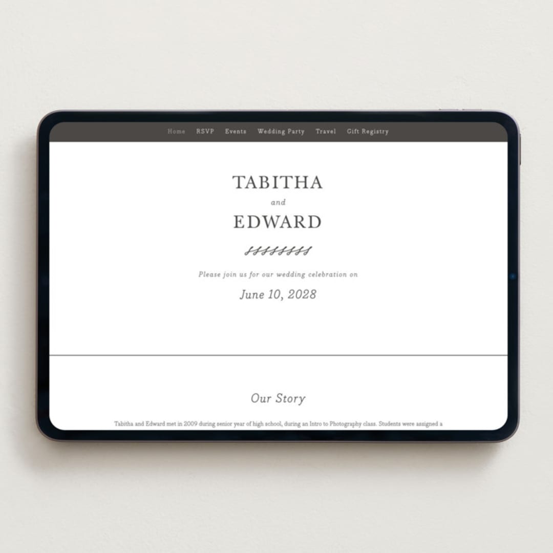 "modern classic" - Wedding Website in Soft Black by Tamara Hilje - Desktop Design