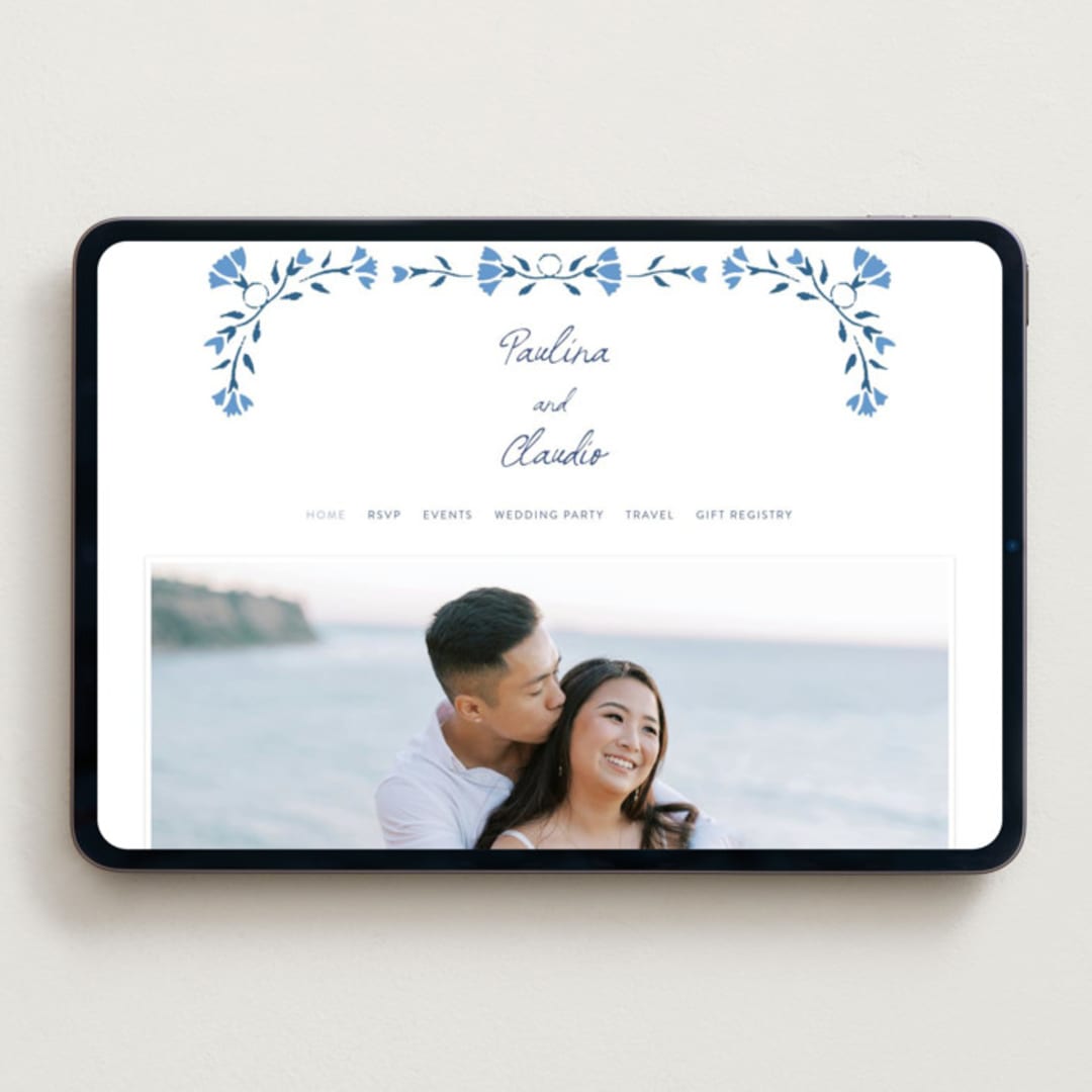 "Talavera" - Wedding Website in Lapis by Tamara Hilje - Desktop Design