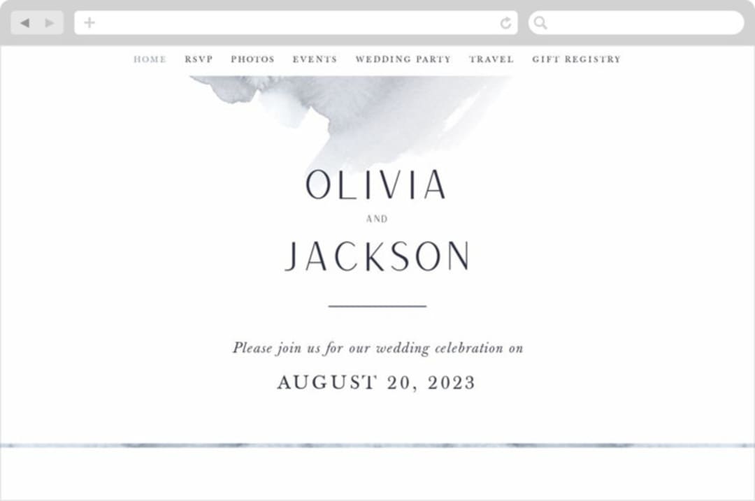 "Blueridge" - Wedding Website in Ocean by Leah Bisch - Desktop Design