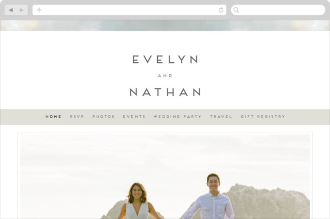 "Grounded in Love" - Wedding Website in Porcelain by Nicole Walsh - Desktop Design