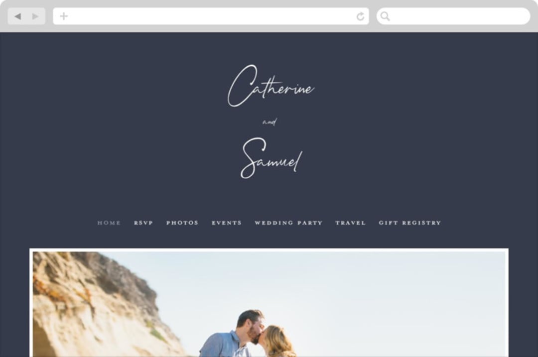 "Proposal" - Wedding Website in Marine by Sandra Picco Design - Desktop Design
