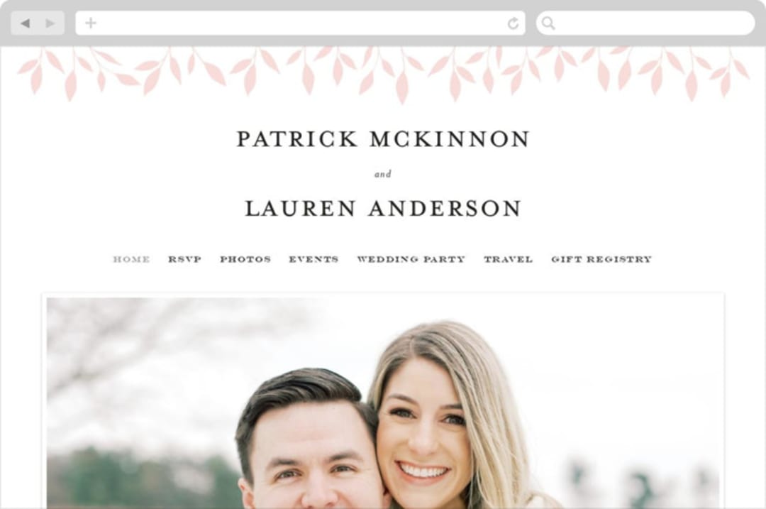 "Emblem" - Wedding Website in Petal by Kimberly FitzSimons - Desktop Design