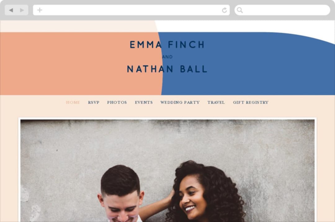 "Color Arch" - Wedding Website in Aquatic by Baumbirdy - Desktop Design