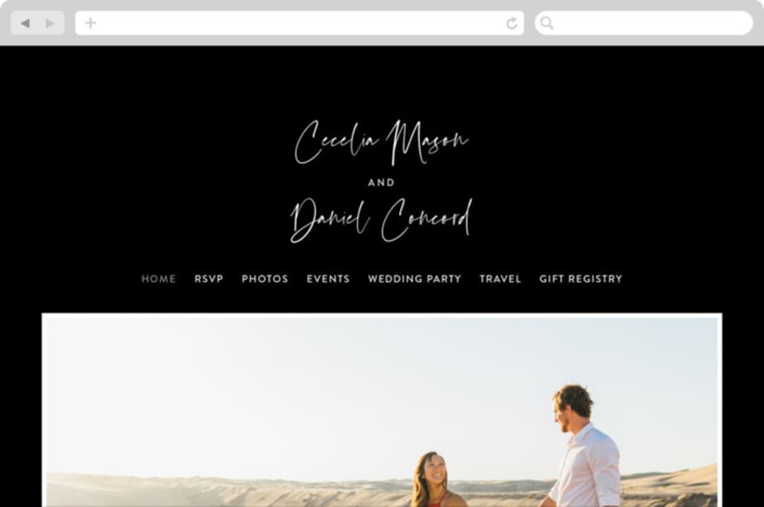 "In this together" - Wedding Website in Black Tie by Lea Delaveris - Desktop Design