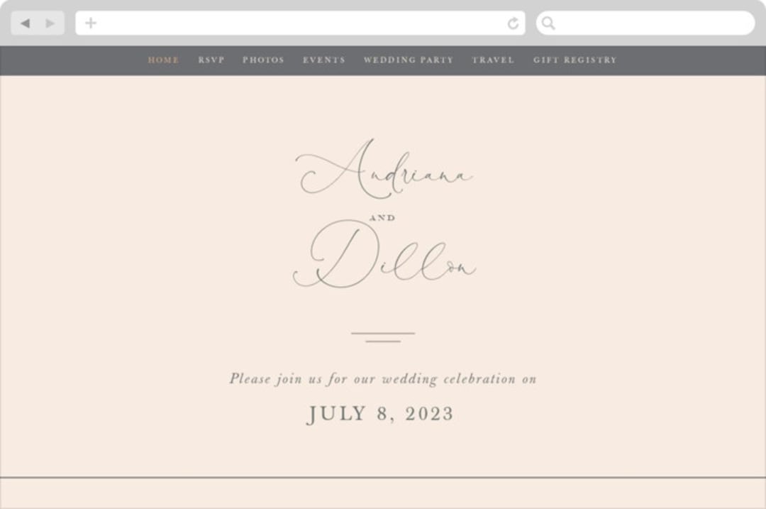 "EverAfter" - Wedding Website in Petal by Rochelle Renee - Desktop Design