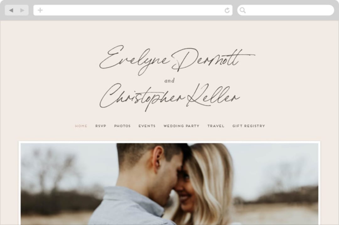 "hazelnut" - Wedding Website in Fawn by chocomocacino - Desktop Design