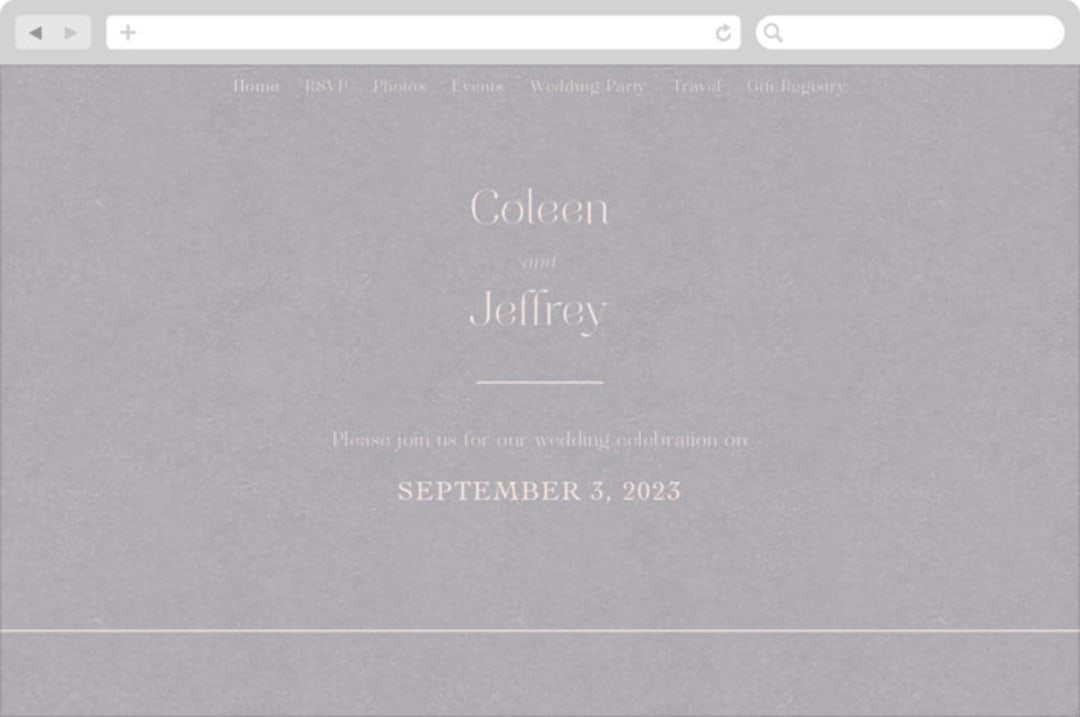 "legacy" - Wedding Website in Pebble by Leia Matt - Desktop Design