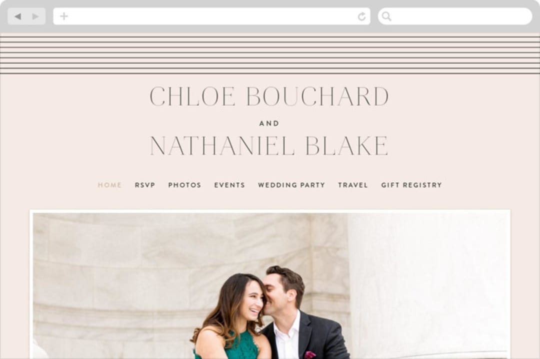"Landscape" - Wedding Website in Champagne by Kelly Schmidt - Desktop Design