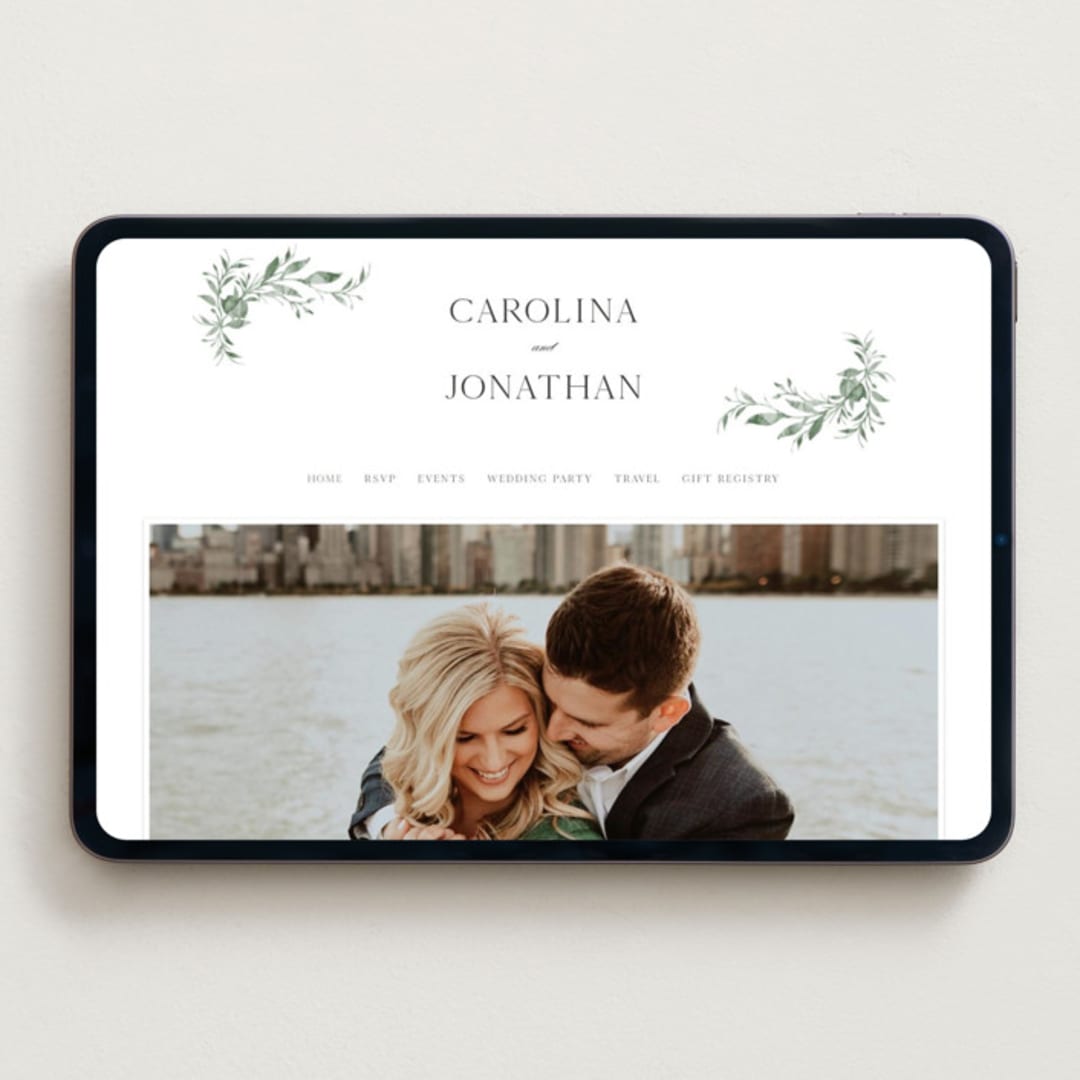 "Carolina" - Wedding Website in Meadow by Melanie Kosuge - Desktop Design