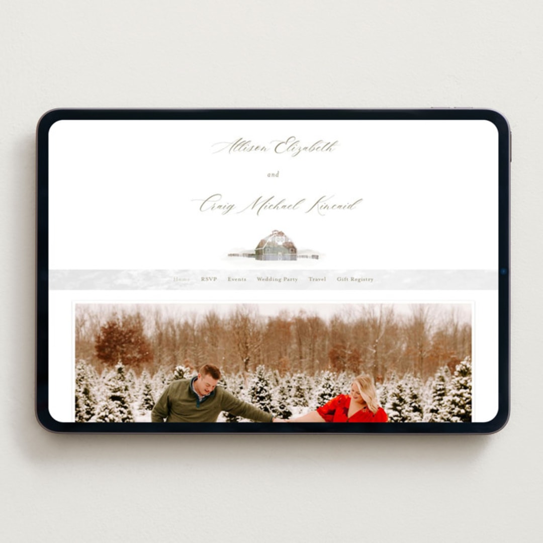 "Rustic Barn" - Wedding Website in Fawn by AK Graphics - Desktop Design