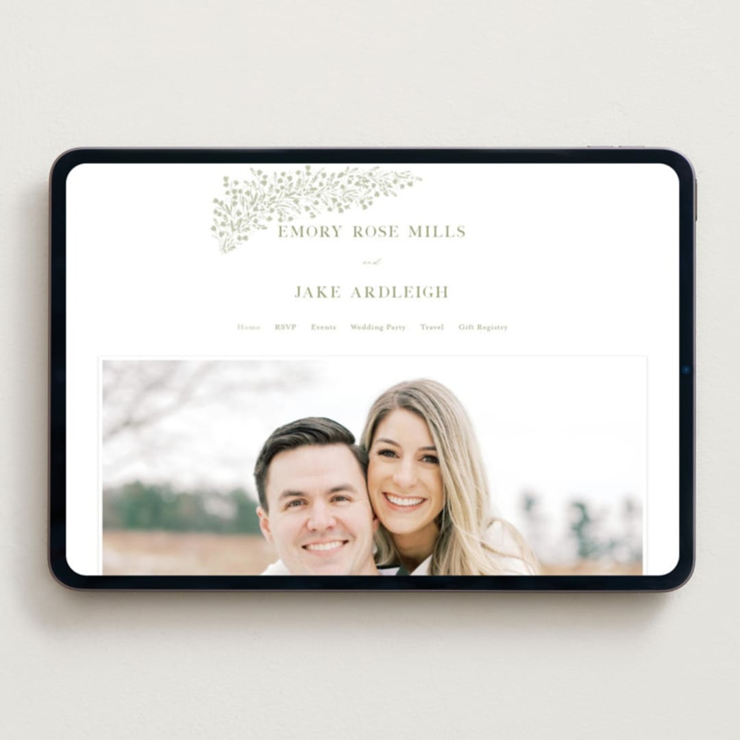 "Villa" - Wedding Website in Leaf by Kristie Kern - Desktop Design