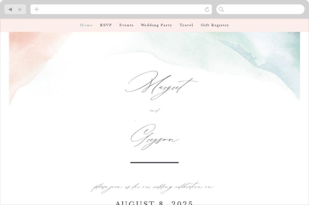 "One Path" - Wedding Website in Beach by Pixel and Hank - Desktop Design