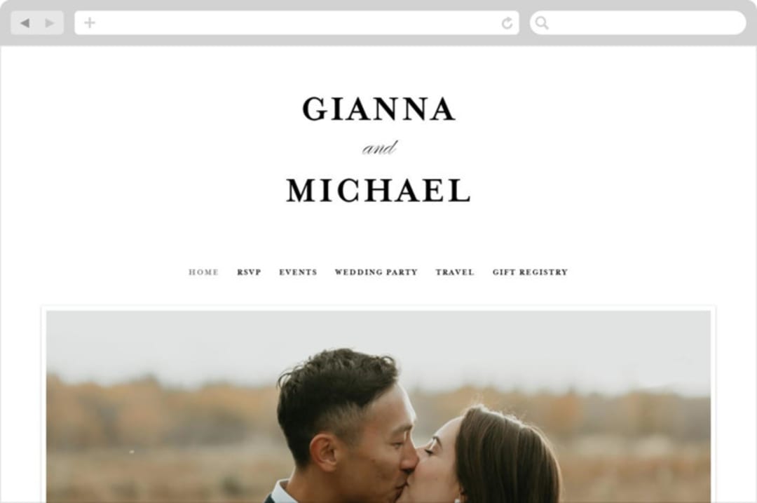 "Everything Love" - Wedding Website in Ebony by Louise Kay - Desktop Design