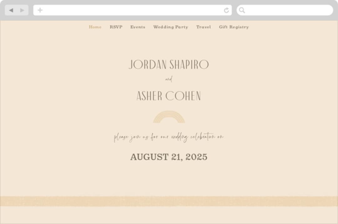 "Chuppah Arch" - Wedding Website in Desert Sun by Laura Bolter - Desktop Design